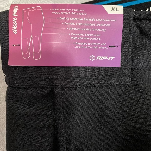 Rip-It women’s size X-Large black 4 way stretch material softball pants. - Picture 5 of 6